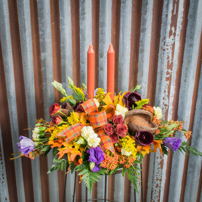 Fall Centerpiece - Elongated from Marion Flower Shop in Marion, OH