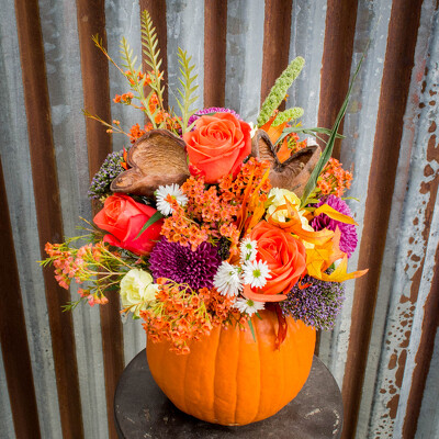 Fall Centerpiece - Real Pumpkin from Marion Flower Shop in Marion, OH