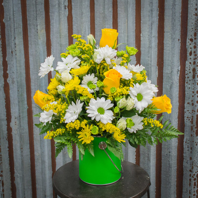 Green Paint Can from Marion Flower Shop in Marion, OH