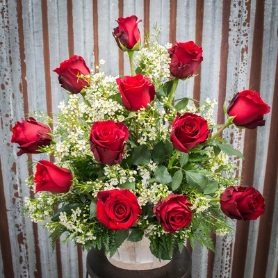 Basket of Roses from Marion Flower Shop in Marion, OH