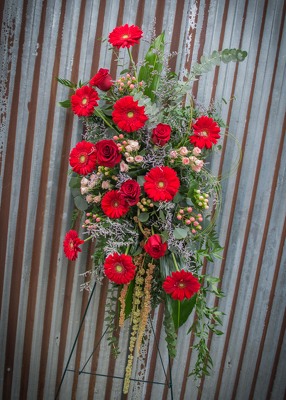 Easel in Red from Marion Flower Shop in Marion, OH