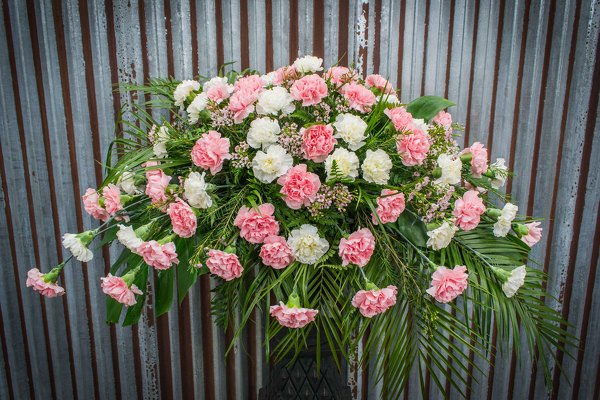 Carnation Casket Spray from Marion Flower Shop in Marion, OH